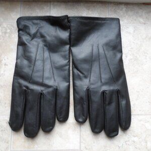 Faux Leather black men gloves - size 12 NEW